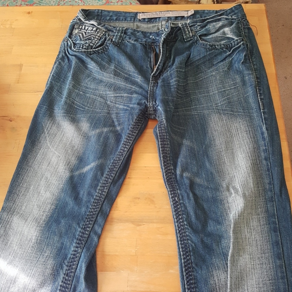 Mens 34×34 Rock & Roll Cowboy Jeans